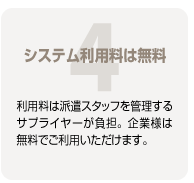 4.システム利用料は無料