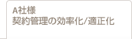A社様　契約管理の効率化/適正化